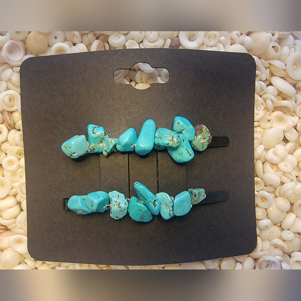 GENUINE Wagnerite Gemstone Hair Pin Set